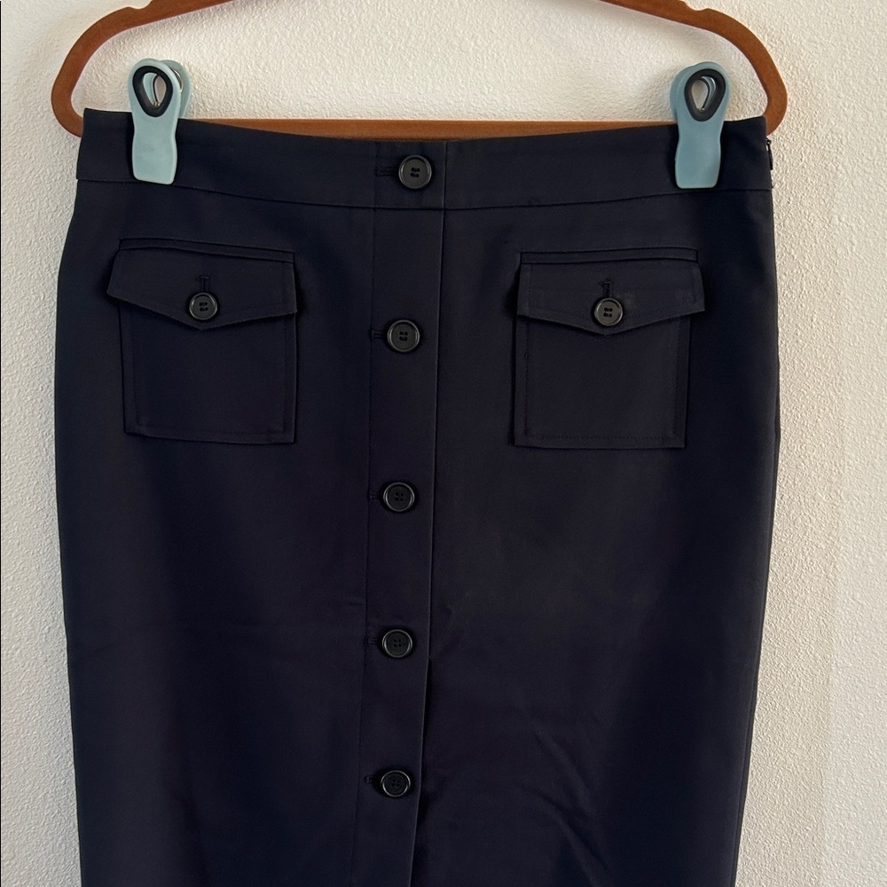 Ann Taylor  Black Button-Front Skirt - Picture 2 of 6
